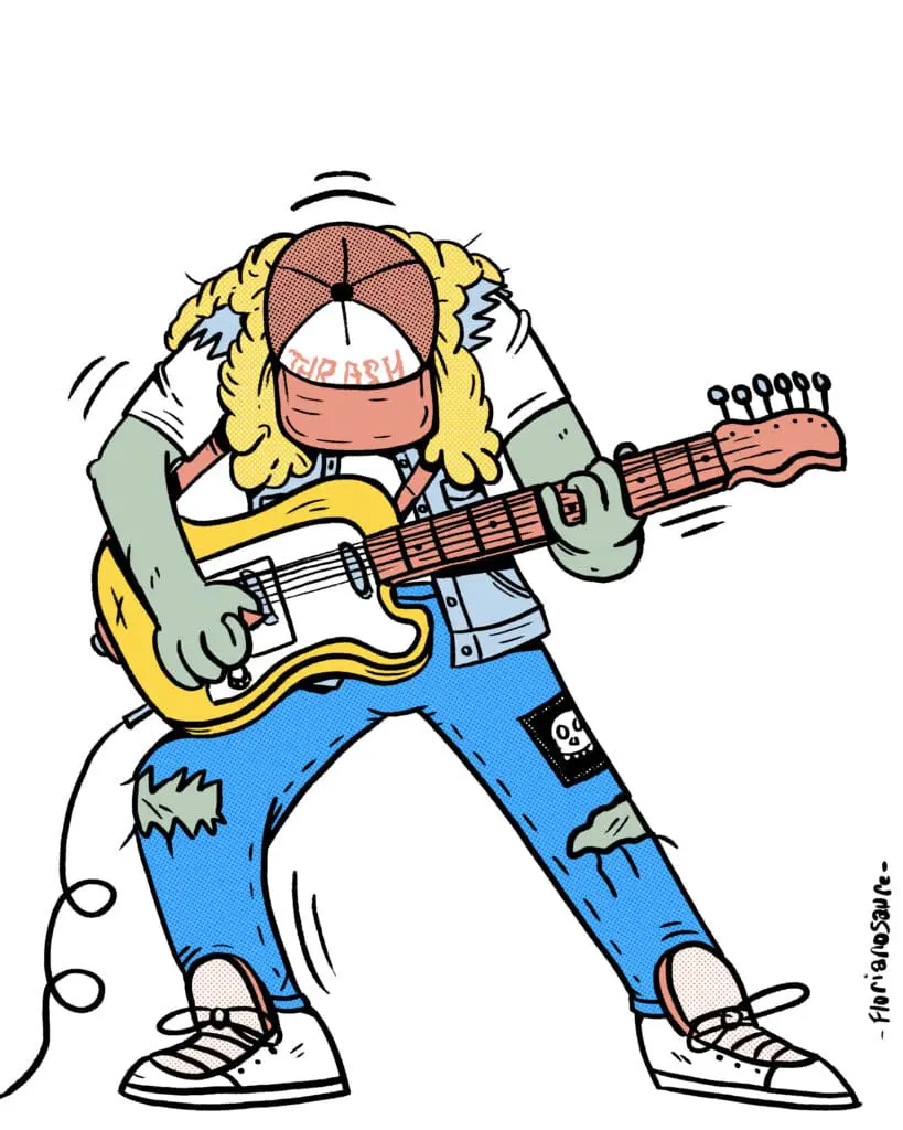 Un musicien avec une guitare