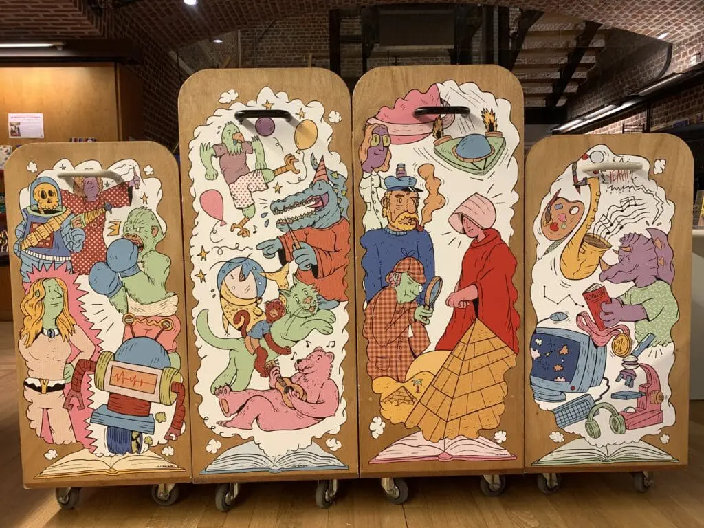 des chariots décorés