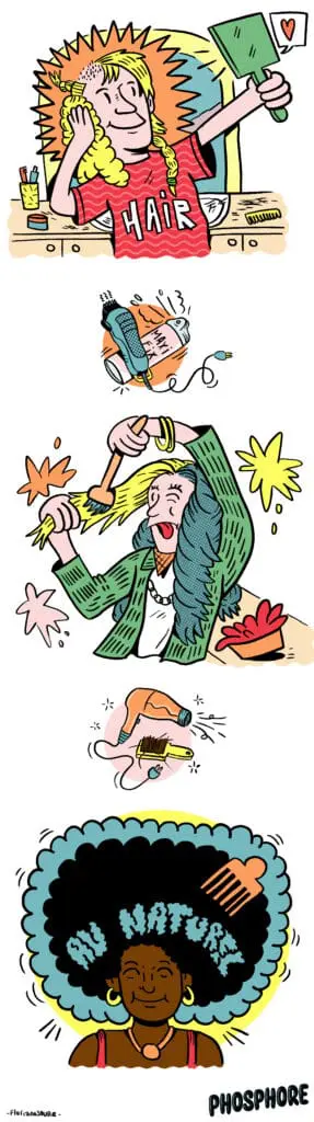 une fresque qui parle des coupes de cheveux